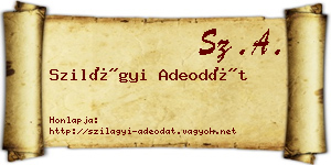Szilágyi Adeodát névjegykártya